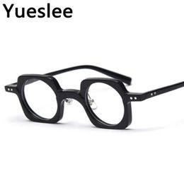 Support Custom Logo And Name Acetate Grade Glasses Frame Men Women Optical Fashion Computer Eyeglasses Retro Round Sunglasses Fram7653033