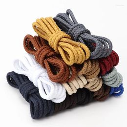 Shoe Parts 1Pair Bold Round Shoelaces Quality Durable Polyester Sneakers Laces Boots For Shoes 80/100/120/140/160cm Shoestrings