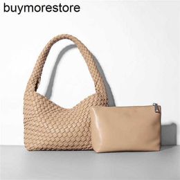 BottegVenets Handbag 7A 54cm Hop Totes Calfskin Underarm Hobo Handmade woven single leather underarm lunch box handbagIKWU