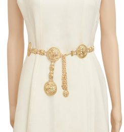 New fashion luxury designer brand chain belt for women Golden coin dolphins metal waist belts female Apparel accessories 1067862953