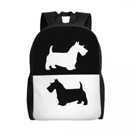 Backpack Customised Scottish Terrier Men Women Casual Bookbag For College School Scottie Dog Bags