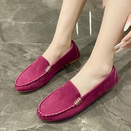 Casual Shoes Women Flats Spring Fashion Suede Loafers 2024 Walking Shallow Brand Soft Sole Cotton Zapatillas Mujer