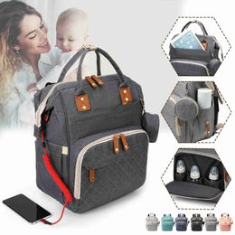 Diaper Bags Baby Bag Backpack Multifunction Waterproof Mummy with USB Design for Travel Large Maternity Changing d240430