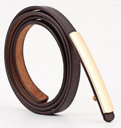 Belts 2022 Woman Belt Genuine Leather Pu Mixed High Quality Female Strap Fashion Designer Brand Thin Metal Buckle7654035