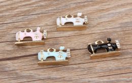 50PCSlot 14x16mm Enamel Sewing Machine Charms pendant 4 Colour Good For Bracelet Charm Craft Supplies Gold plated4994264