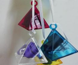 20pcs lot Gift box Gravity block Helium balloon weights Pyramid Pendants Creative party supplies wedding decorations247v7509504