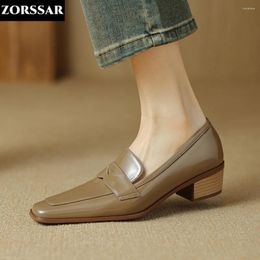 Casual Shoes Plus Size Women Flats Square Toe Boat Solid Colour Slip On Shallow Black Loafers Apricot Wedding Concise Single Shoe