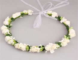 Adjustable Handmade Fabric Wreath Head Wear For Wedding Decorations Flower Crown Bride Hair Accessories Flower Wreaths1044985