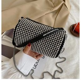 Shoulder Bags Luxury Handbags Women Designer 2024 Rhinestone Bag Leather Flash Hand Casual Crossbody