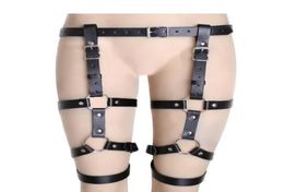 New sexy erotic harness belts women Leather Body Bondage Thigh Loop Waist Cincher Belt Straps Garter Belt men9964559