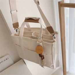 Diaper Bags Large Mommy Bag Canvas Maternity Bag Diaper Baby Stroller Hanging Tote Bag for Mom Multifunctional Nappy Storage Handbag d240429
