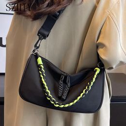 Evening Bags Waterproof Oxford Cloth Bag Casual And Sporty Style Crossbody Purse For Girl Travel Color Contrast Portable Women Shoulder