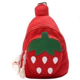 Cute Children Bag Cartoon Strawberry Kids Bags Kindergarten Preschool Outdoor Travel Backpack for Boys Girls Shoulder Crossbody 240429