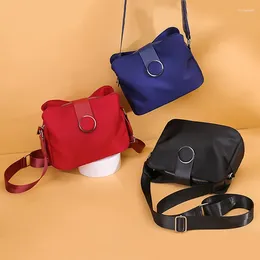 Evening Bags Waterproof Shoulder Bag For Women 2024 Nylon Wide Strap Crossbody High Quality Soft Shell Purse And Handbags