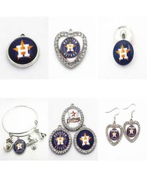 US Baseball Team Houston Dangle Charm DIY Necklace Earrings Bracelet Bangles Buttons Sports Jewellery Accessories239u8676667