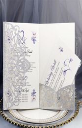 Greeting Cards 10pcsset Laser Cut Wedding Invitations Card Elegant Lace Favour Rose Gold Silver Business Party Decor Supplies7837645