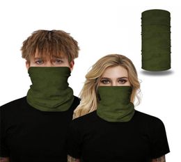 Unisex Balaclava Head Scarf Outdoor Cycling Hiking Bandana Tube Solid Green Grey Multifunction Headband Wristband Face Shield6554097