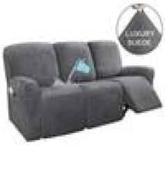 1 2 3 Seater Recliner Sofa Cover Elastic Allinclusive Massage Slipcover for Living Room Suede Lounger Armchair Couch 2111245845921