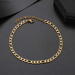 Anklets 2022 Stainless Steel Fashion New Chain Ankle Barefoot Gold Ankle Mens Jewellery Party New Gift for Friends WX