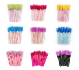 250PCSlot Disposable Eyebrow Eyelash Brushes Comb Eyelash Spoolies Lash Wands Makeup Brushes Mascara Wands for Extensions4450766