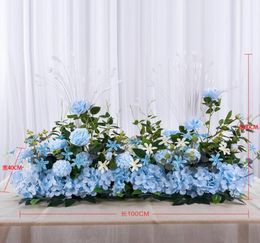 New Wedding Road Cited Flower Row Silk Flower Decoration Arch Wall Stage Prefunction Area Background6730014