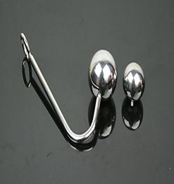 Adult Belts Toys Anal Hook Double Balls Real Stainless Steel Bondage GAY SM Game Tail Plug4925847