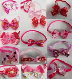 100pcsLot Dog Apparel Girl Pet Dog puppy Cat Cute Ribbon Bow Ties Neckties Bowknot Grooming Products Mixed or choose BN896613108