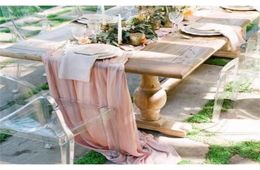 RU075B Wedding Birthday Party decoration 100 cotton red burgundy grey navy white dusty pink grey cheesecloth gauze table runner 28598187