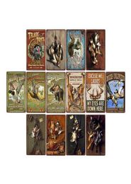 Retro Hunting Tin Sign Vintage Metal Plaque Hunt Wall Decorative Coffee Bar Pub Club Decoration Home Decor 20x30cm Q07236383958