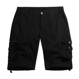 Men's Shorts Mens Plus Size Casual Beach 5 Quarter Pants Multi Pocket Loose Cargo European Style Outdoor