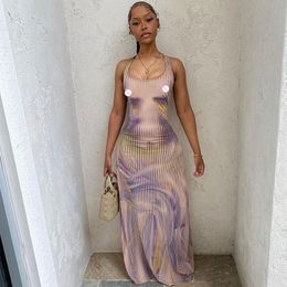 Womens Summer Fashion Sexy Printed Slim Sleeveless Dress Wholesale 218
