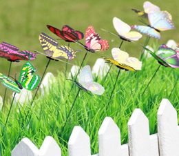 New Lovely Butterfly On Sticks Popular Art Garden Vase Lawn Craft Decoration Great Bedroom Modern DIY Decor1121968