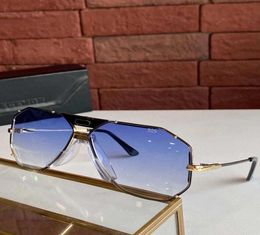 Vintage 905 Sunglasses Gold White Frame Blue Gradient Lens unisex Sun Glasses Shades uv400 Protection with Box6896655