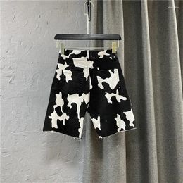 Women's Pants Shorts 2024 Summer Cow Print High Waist And Hip Lifting Fitness Yoga Trousers Cargo