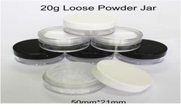 30pcslot 20g Empty Loose Powder Jar With Sifter Puff 20ml Plastic Compact Makeup Case Tools Containers Pot Trave qylhAI4596920