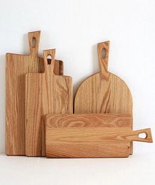 Wooden Cutting Boards Fruit Plate 5 Style Whole Wood Chopping Blocks Cake Bread Plate Serving Trays9703103