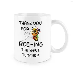 Mugs Thank You For Bee-ing The Tecaher 11oz Funny Raccoon Ceramic Coffee Mug Milk Tea Drinkware Gift 1pc Cute Cup