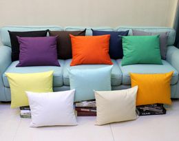 1 pcs All Sizes Plain Dyed 8 oz Cotton Canvas Throw Pillow Case Solid Colours Blank Home Decor Pillow Cover More Than 100 Colours In9370937