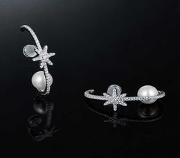 Orecchini di perle originali di gioielli da neve HEFANG Orecchini di lussuosa minoranza di lusso femminile 925 Sterling Silver1475611