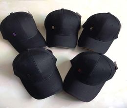 Colour letter embroidery baseball cap highend designer fashion cap pure cotton adjustable hiphop black visor1420870