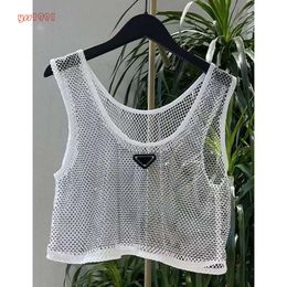 Womens T Shirts Designer Women Shirt Summer Fashion Loose Camisole Hollowed Out Short Tank Top New Sexy Light Women's Clothing WW