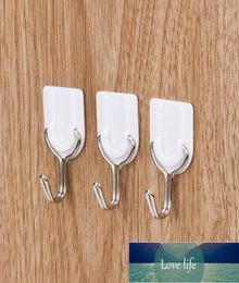 6Pcsset Strong Sticky Hooks Door Wall Hanger Holder Tiles Glass Adhesive Hooks for Bathroom Kitchen Utensil Clothing No trace4843379