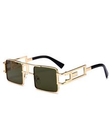 Square sunglasses metal unique design beam mirror sunglasses European and American retro luxury sunglasses 10 color3652684