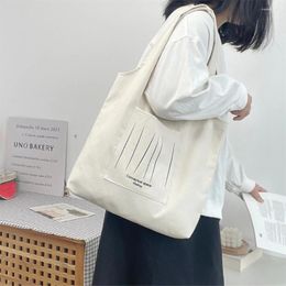 Shopping Bags Women's Canvas Shoulder Bag Art Literary Daily Students Books Thick Cotton Cloth Handbags Tote For Girls