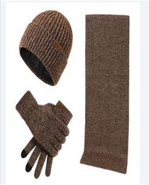 Designer Mens Beanie Scarf Glove Set Luxury Hat Knitted Caps Ski Scarves Mask Unisex Winter Outdoor Fashion Sets2441186
