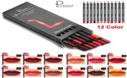 12pcs set Pudaier Lip liner Pencil Kit Waterproof Longlasting Contour Lip Liner Pen Nude Lip Pencils Cosmetic Professional Makeup2884958
