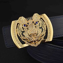 Belts Casual belt men fancy vintage Chinese tiger Cowskin Waistband slide buckle Waist Strap luxury genuine leather cintos masculinos XW