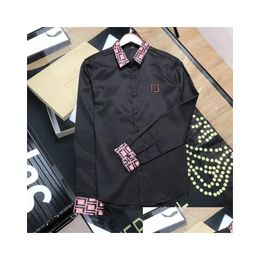 Mens Casual Shirts 2021 Luxury Designer Fashion Long Sleeve Business Brand Spring Slim Shirt M-3Xl08989 Drop Delivery Apparel Clothing Otqtm