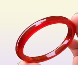 Natural Brazil Red Agate Bangle Small Strip Pure Exquisite Colour Pattern Chalcedony5739948