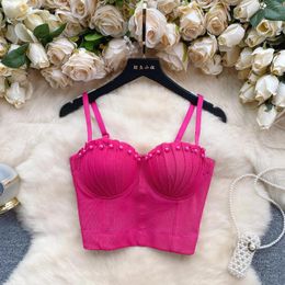 Women's Tanks Chic Sweet Lace Three Dimensional Cup Shape Fashion Tank Top Slim Crop Sexy Corset Summer Women Tops In